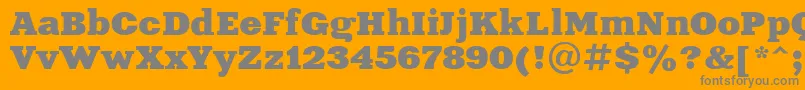フォントUkrainianxeniaextended – オレンジの背景に灰色の文字