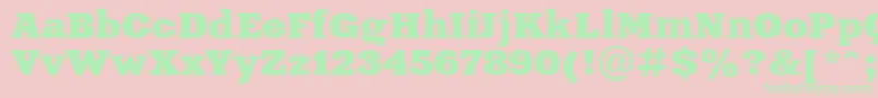 Ukrainianxeniaextended Font – Green Fonts on Pink Background