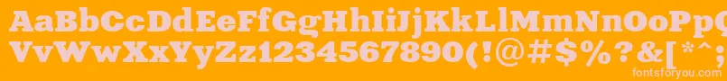 Ukrainianxeniaextended Font – Pink Fonts on Orange Background