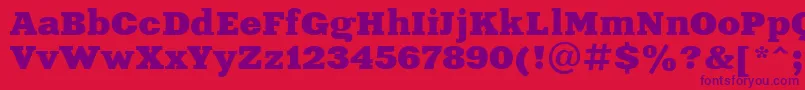 Ukrainianxeniaextended Font – Purple Fonts on Red Background