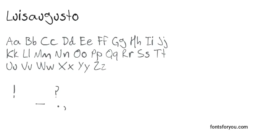 Шрифт Luisaugusto – алфавит, цифры, специальные символы