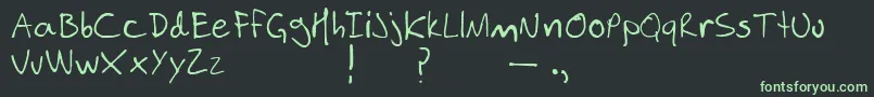 Luisaugusto Font – Green Fonts on Black Background