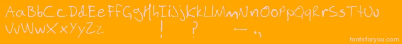 フォントLuisaugusto – オレンジの背景にピンクのフォント