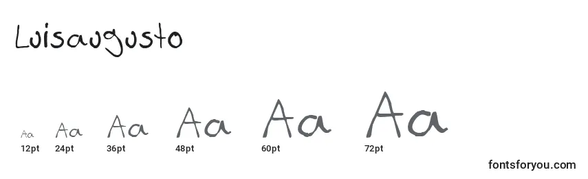 Размеры шрифта Luisaugusto