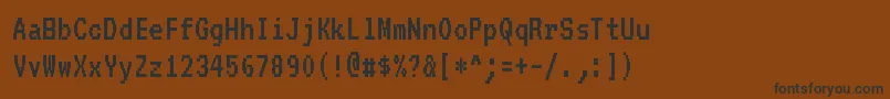 Шрифт Vt323Regular – чёрные шрифты на коричневом фоне