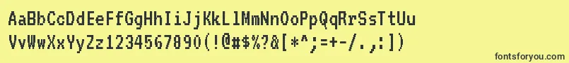 Vt323Regular Font – Black Fonts on Yellow Background