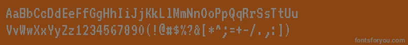 Шрифт Vt323Regular – серые шрифты на коричневом фоне