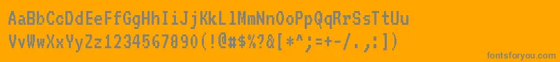 Vt323Regular Font – Gray Fonts on Orange Background