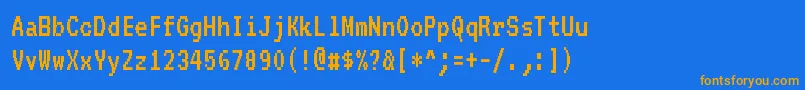 Police Vt323Regular – polices orange sur fond bleu