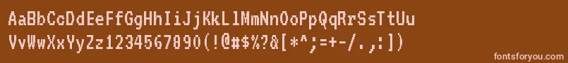En savoir plus sur la police Vt323Regular Police Vt323Regular – polices roses sur fond brun
