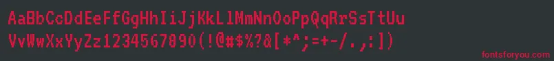 Więcej informacji o czcionce Vt323Regular Czcionka Vt323Regular – czerwone czcionki na czarnym tle