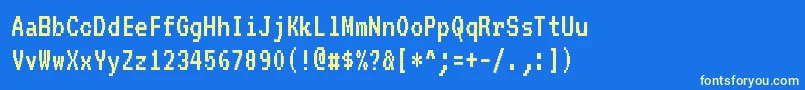 Шрифт Vt323Regular – жёлтые шрифты на синем фоне