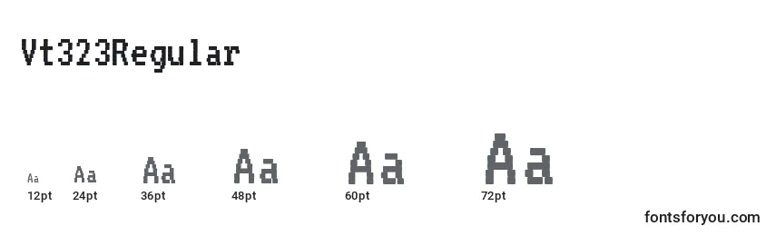 Размеры шрифта Vt323Regular