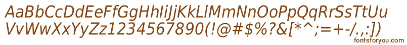 DejavuSansCondensedOblique Font – Brown Fonts