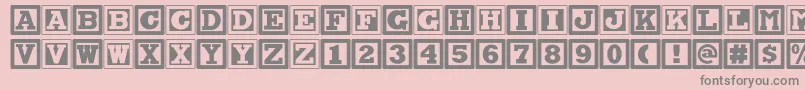 Chockablocknf Font – Gray Fonts on Pink Background