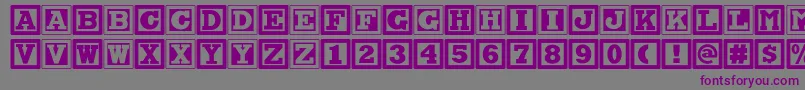 Chockablocknf Font – Purple Fonts on Gray Background