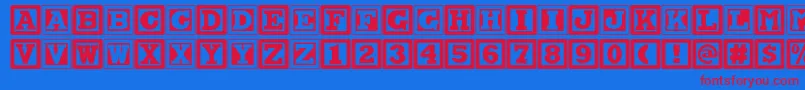 Chockablocknf Font – Red Fonts on Blue Background