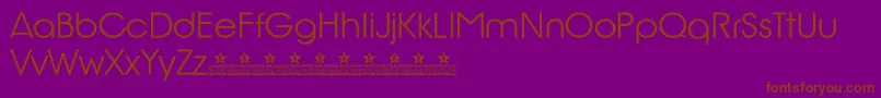 BillyArgelRioGlamourPersonalUse-Schriftart – Braune Schriften auf violettem Hintergrund