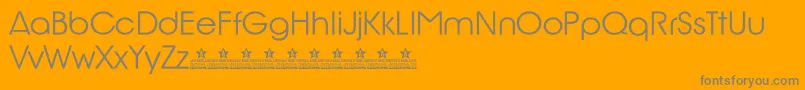 BillyArgelRioGlamourPersonalUse-fontti – harmaat kirjasimet oranssilla taustalla