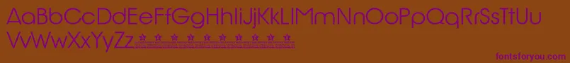 Czcionka BillyArgelRioGlamourPersonalUse – fioletowe czcionki na brązowym tle