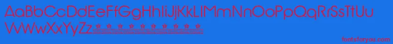 BillyArgelRioGlamourPersonalUse-fontti – punaiset fontit sinisellä taustalla