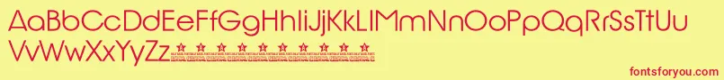 BillyArgelRioGlamourPersonalUse Font – Red Fonts on Yellow Background