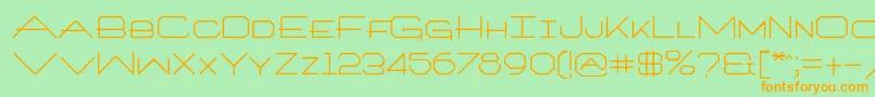 Artlookinonetype Font – Orange Fonts on Green Background