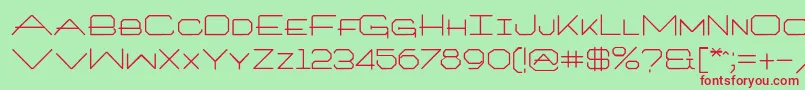 Artlookinonetype Font – Red Fonts on Green Background