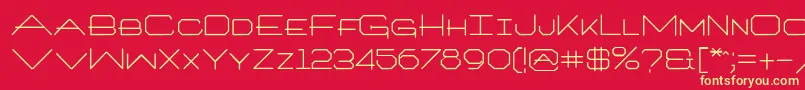 Artlookinonetype Font – Yellow Fonts on Red Background