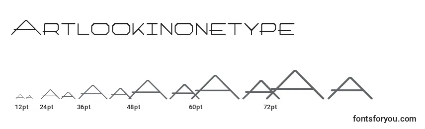 Размеры шрифта Artlookinonetype