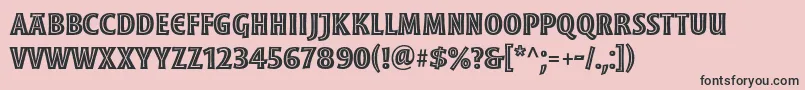 MoonglowBoldcond Font – Black Fonts on Pink Background