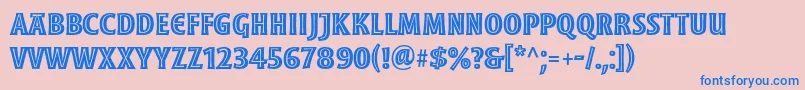 MoonglowBoldcond Font – Blue Fonts on Pink Background