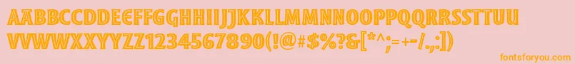 MoonglowBoldcond Font – Orange Fonts on Pink Background