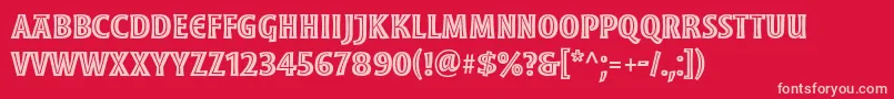 MoonglowBoldcond Font – Pink Fonts on Red Background