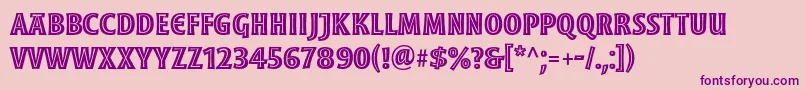 MoonglowBoldcond Font – Purple Fonts on Pink Background
