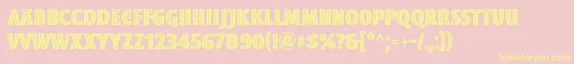 MoonglowBoldcond Font – Yellow Fonts on Pink Background