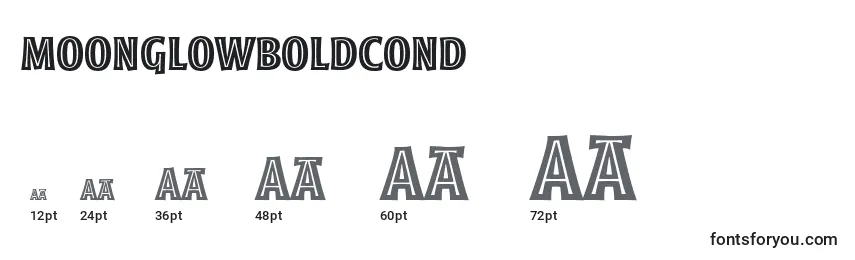MoonglowBoldcond Font Sizes