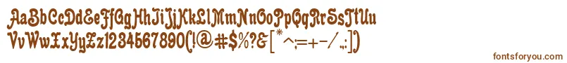 AnfisaGrotesk-fontti – ruskeat fontit valkoisella taustalla