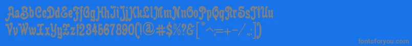 Шрифт AnfisaGrotesk – серые шрифты на синем фоне