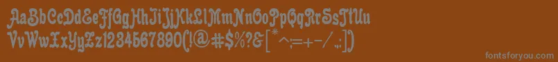 フォントAnfisaGrotesk – 茶色の背景に灰色の文字