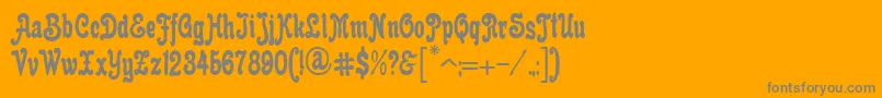 フォントAnfisaGrotesk – オレンジの背景に灰色の文字