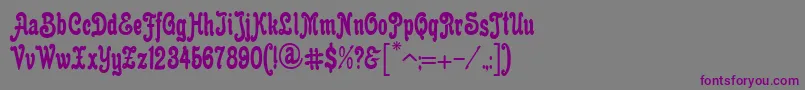 フォントAnfisaGrotesk – 紫色のフォント、灰色の背景