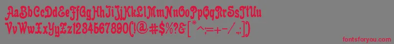 AnfisaGrotesk Font – Red Fonts on Gray Background
