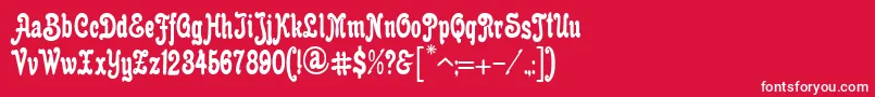 AnfisaGrotesk Font – White Fonts on Red Background