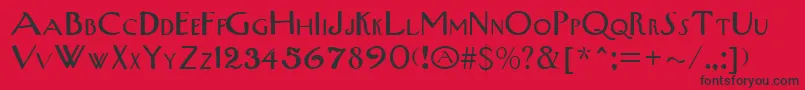 West End Font – Black Fonts on Red Background