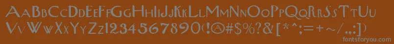 West End Font – Gray Fonts on Brown Background