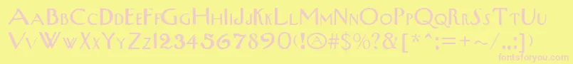 West End Font – Pink Fonts on Yellow Background