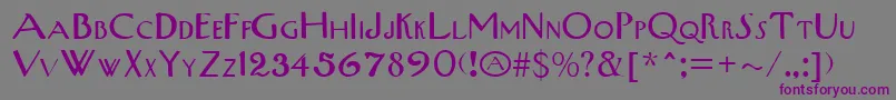 West End Font – Purple Fonts on Gray Background