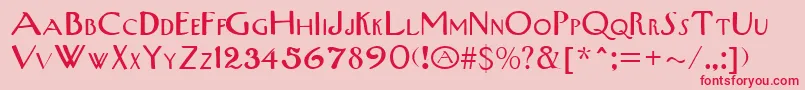West End Font – Red Fonts on Pink Background
