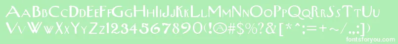West End Font – White Fonts on Green Background